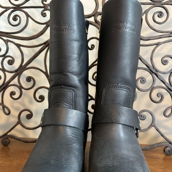 Harley-Davidson Black Leather Motorcycle Boots - Picture 2 of 7
